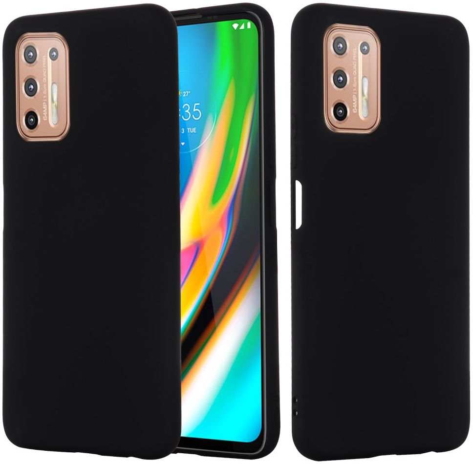 Motorola Moto G9 Plus Siliconen Back Cover Zwart afbeelding 2