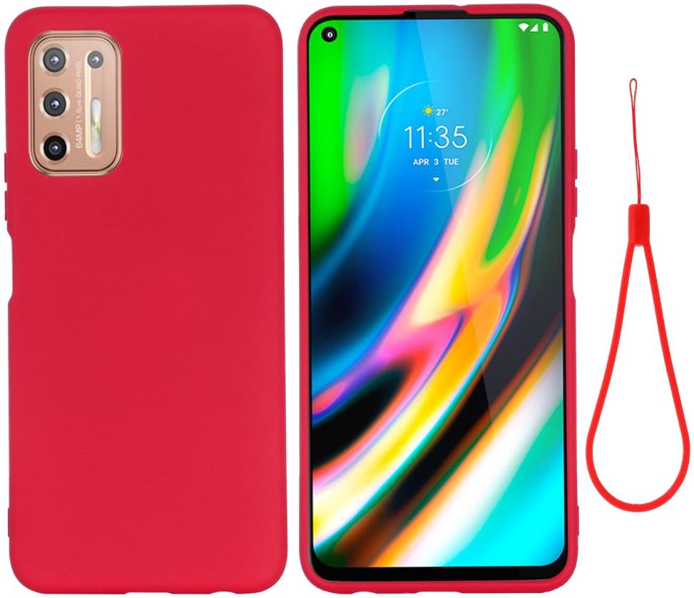 Motorola Moto G9 Plus Siliconen Back Cover Rood afbeelding 1