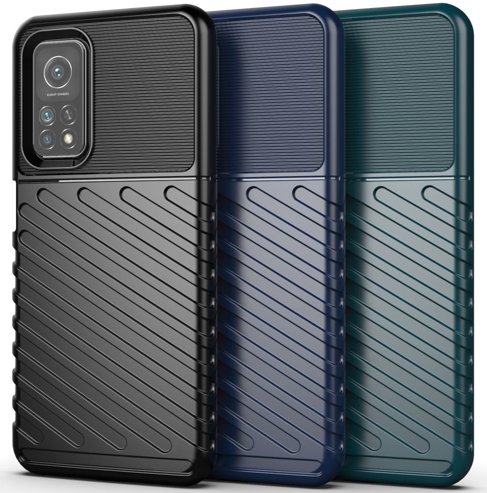 Xiaomi Mi 10T/Mi 10T Pro Twill Thunder Texture Back Cover Zwart afbeelding 3