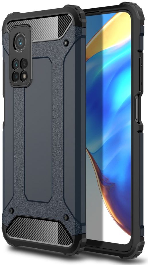 Xiaomi Mi 10T / Mi 10T Pro Hoesje Shock Proof Hybride Back Cover Blauw afbeelding 1