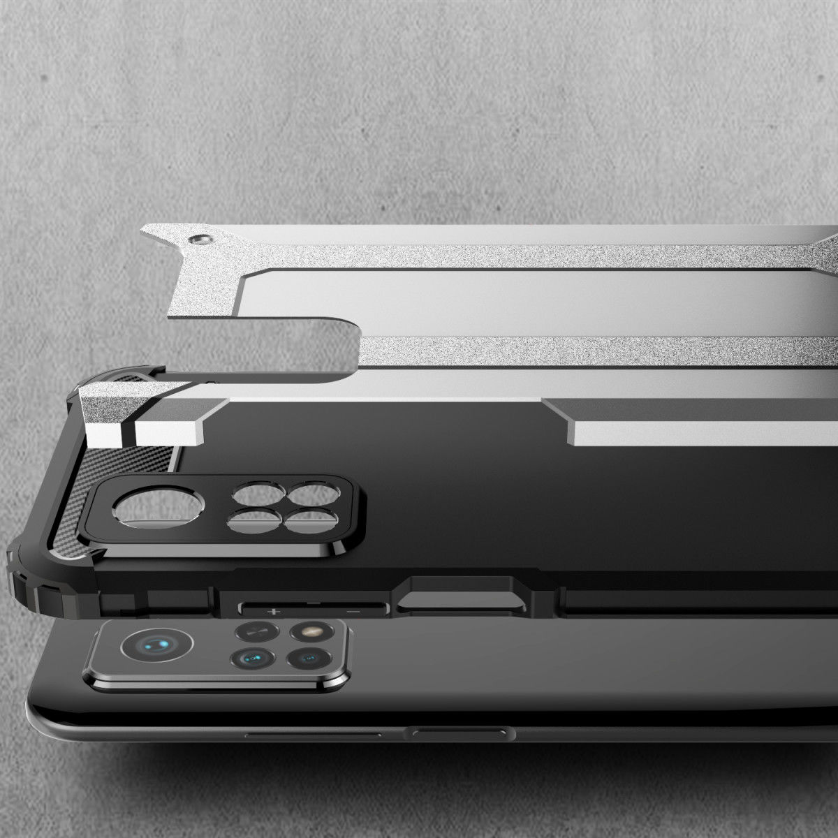 Xiaomi Mi 10T / Mi 10T Pro Hoesje Shock Proof Hybride Back Cover Blauw afbeelding 4