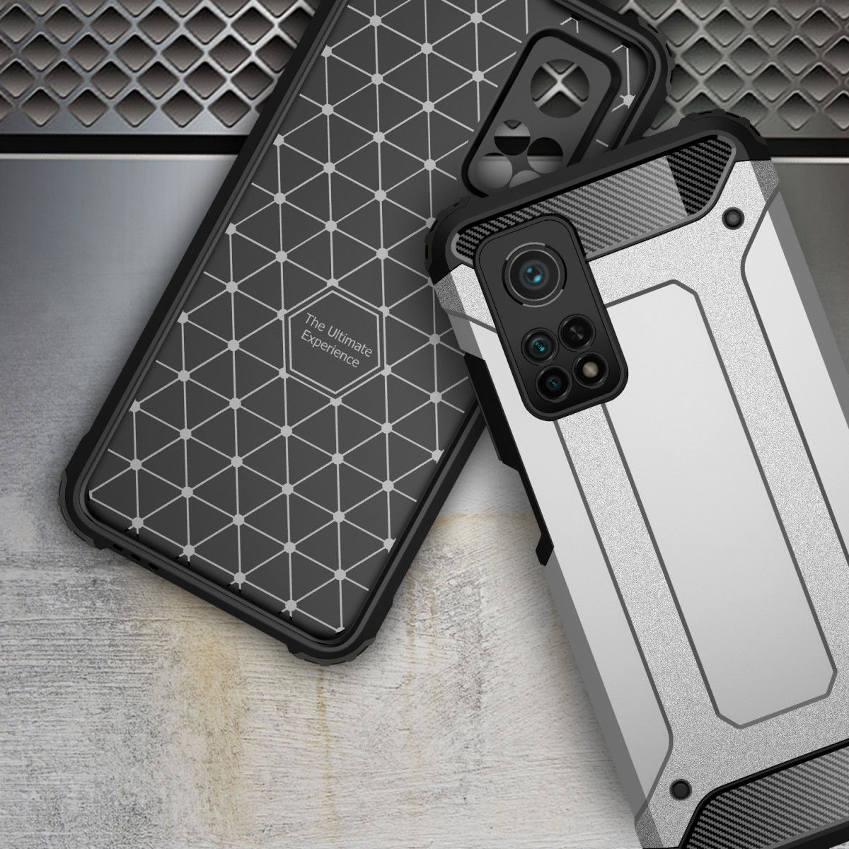 Xiaomi Mi 10T / Mi 10T Pro Hoesje Shock Proof Hybride Back Cover Blauw afbeelding 6