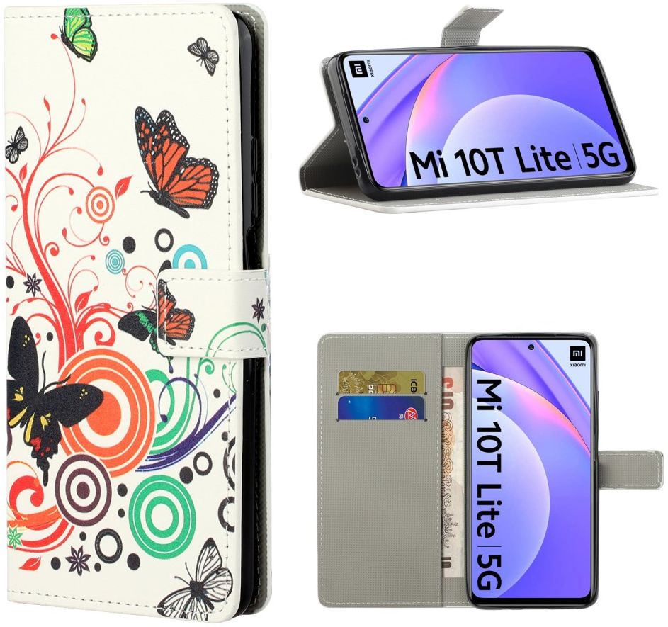 Xiaomi Mi 10T Lite Vlinders Print Book Case afbeelding 1