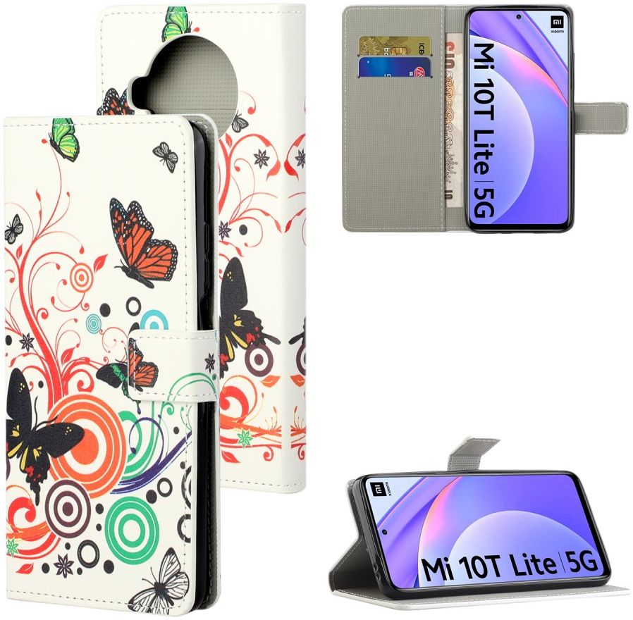 Xiaomi Mi 10T Lite Vlinders Print Book Case afbeelding 6