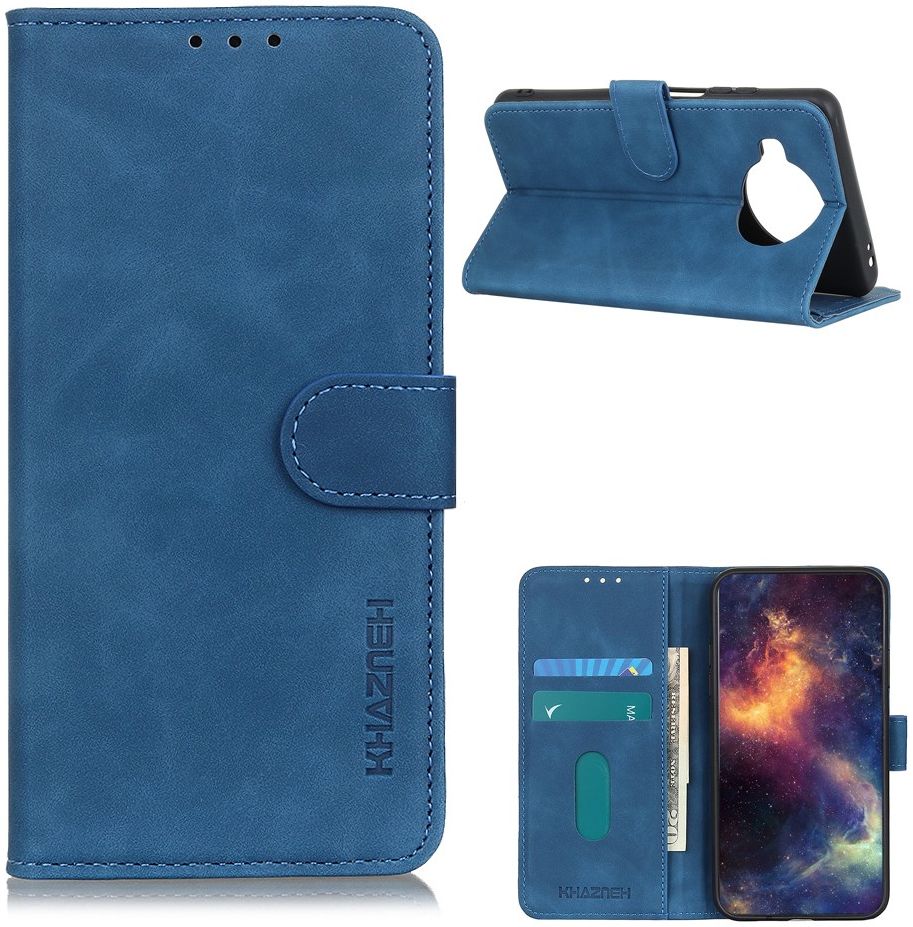 Xiaomi Mi 10T Lite 5G Hoesje Vintage Wallet Book Case Blauw afbeelding 2