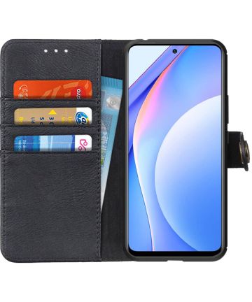 Xiaomi Mi 10T Lite Hoesje Retro Wallet Book Case Zwart Hoesjes