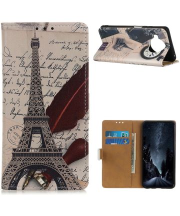 Xiaomi Mi 10T Lite Portemonnee Hoesje met Eiffel Toren Print Hoesjes