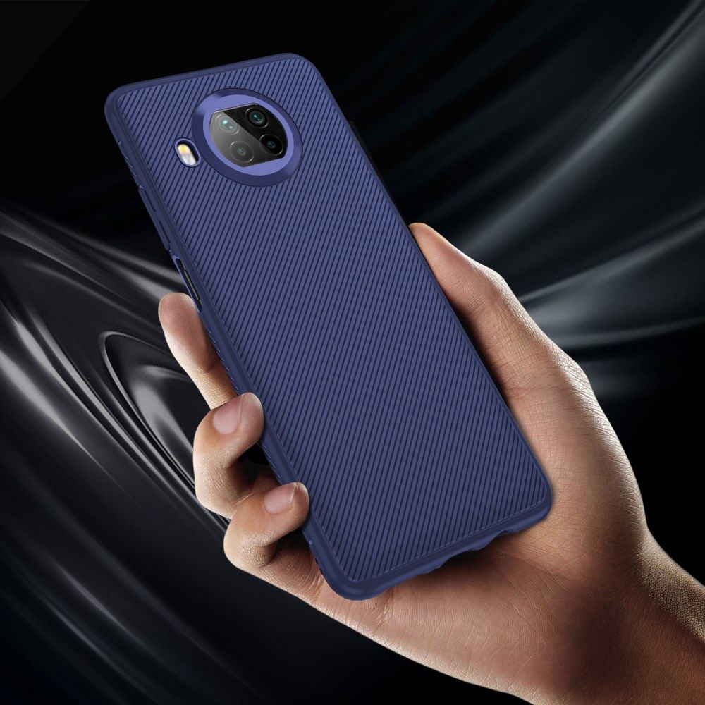 Xiaomi Mi 10T Lite Hoesje Twill Slim Textuur Back Cover Blauw afbeelding 5