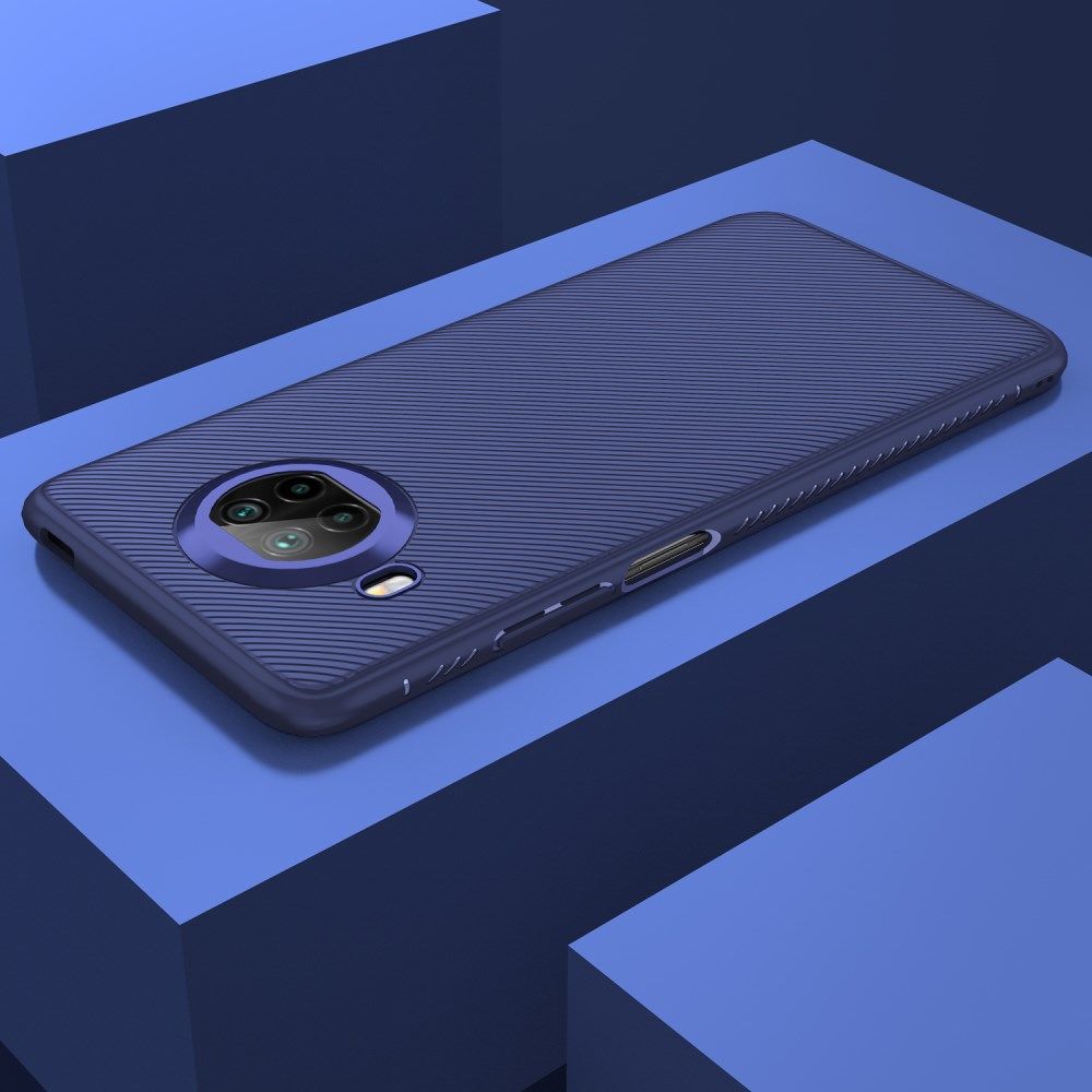 Xiaomi Mi 10T Lite Hoesje Twill Slim Textuur Back Cover Blauw afbeelding 6