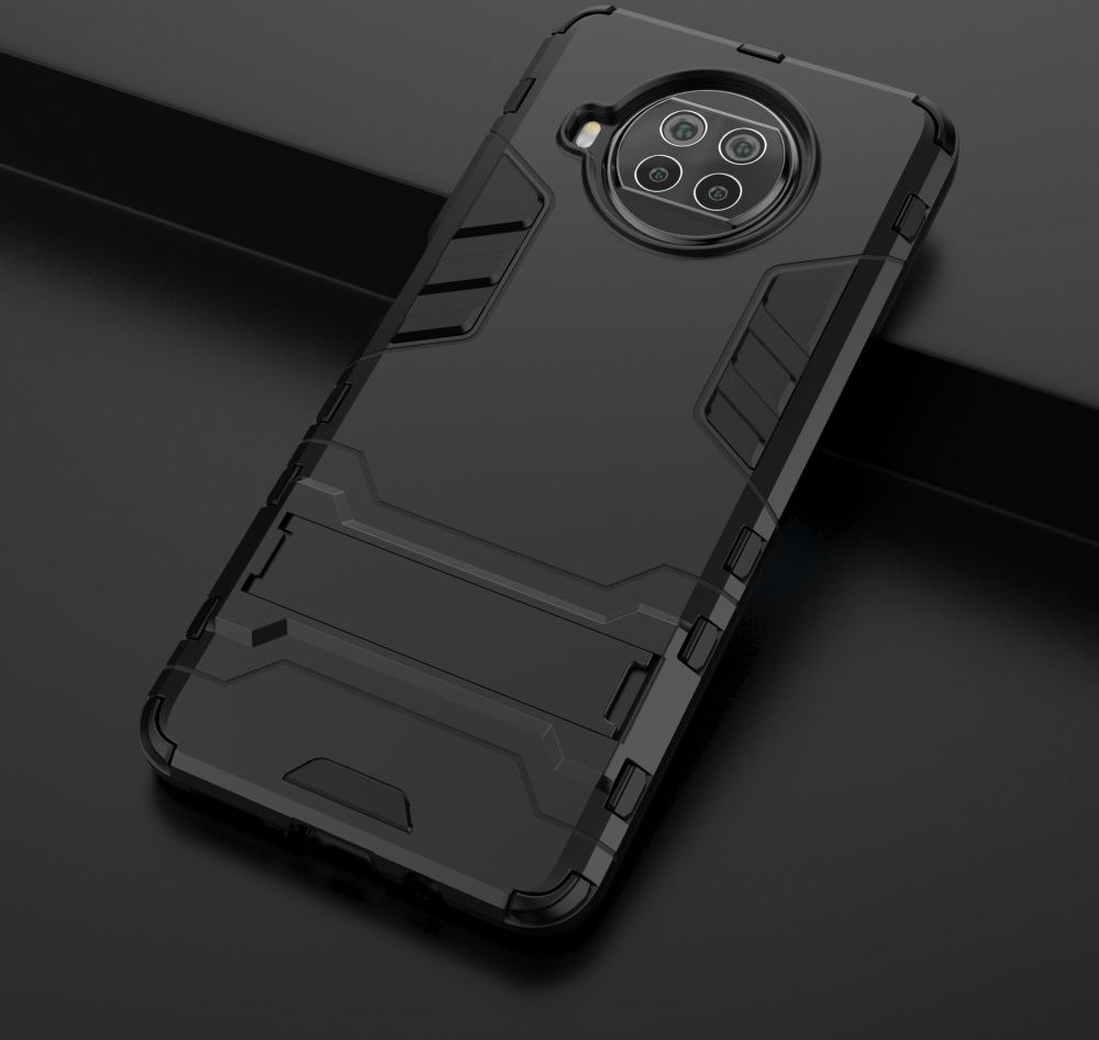 Xiaomi Redmi Note 9 Pro / Note 9S Shockproof Backcover Kickstand Zwart afbeelding 10