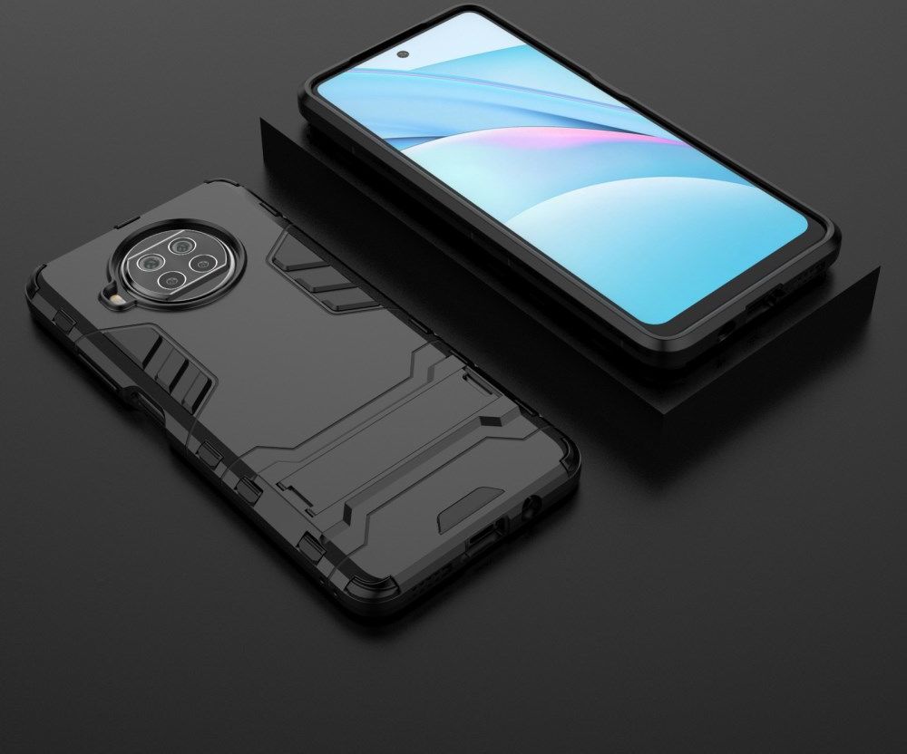 Xiaomi Redmi Note 9 Pro / Note 9S Shockproof Backcover Kickstand Zwart afbeelding 11