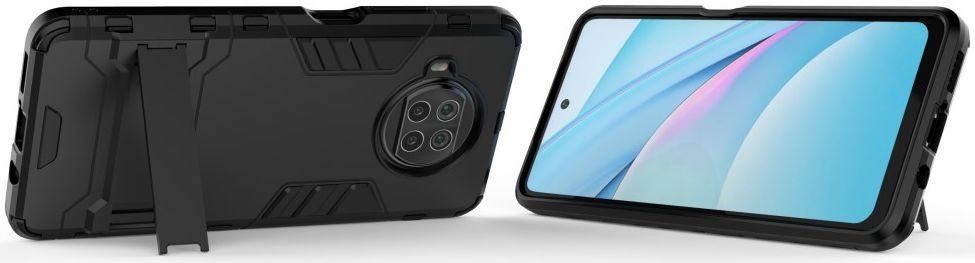 Xiaomi Redmi Note 9 Pro / Note 9S Shockproof Backcover Kickstand Zwart afbeelding 5