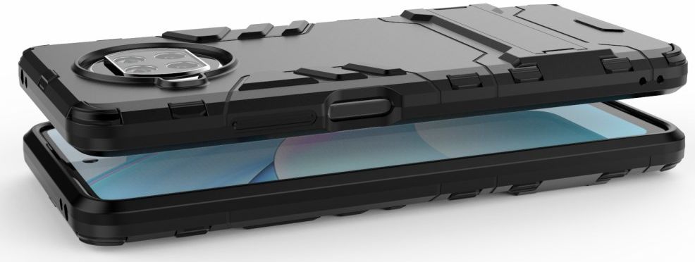 Xiaomi Redmi Note 9 Pro / Note 9S Shockproof Backcover Kickstand Zwart afbeelding 7