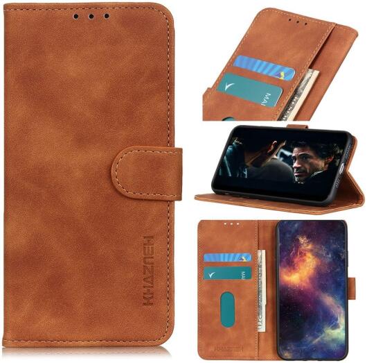 Khazneh Oppo Reno 4 Pro 4G Hoesje Retro Wallet Book Case Bruin afbeelding 10