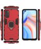 Oppo Reno 4 5G Hoesje Shock Proof Back Cover Met Kickstand Ring Rood