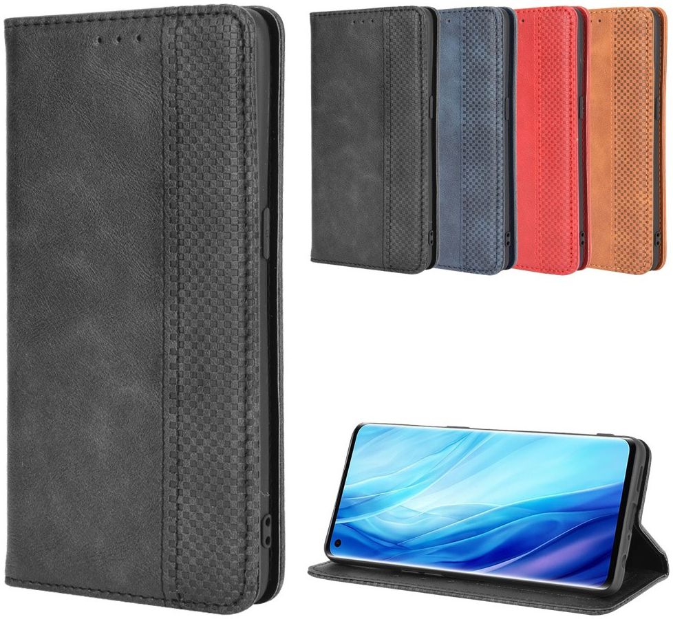 Oppo Reno 4 Pro 4G Hoesje Retro Portemonnee Book Case Zwart afbeelding 6