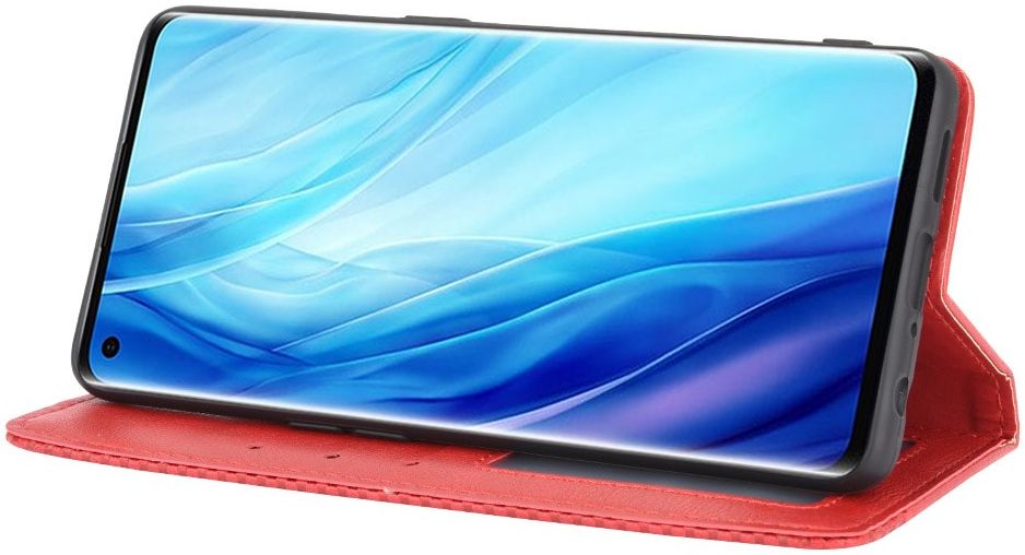 Oppo Reno 4 Pro 4G Hoesje Retro Portemonnee Book Case Rood afbeelding 8