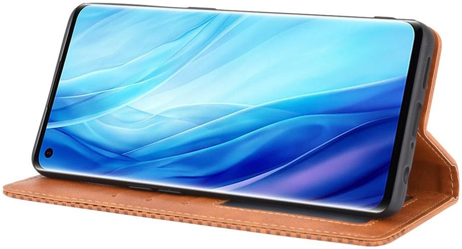 Oppo Reno 4 Pro 4G Hoesje Retro Portemonnee Book Case Bruin afbeelding 12