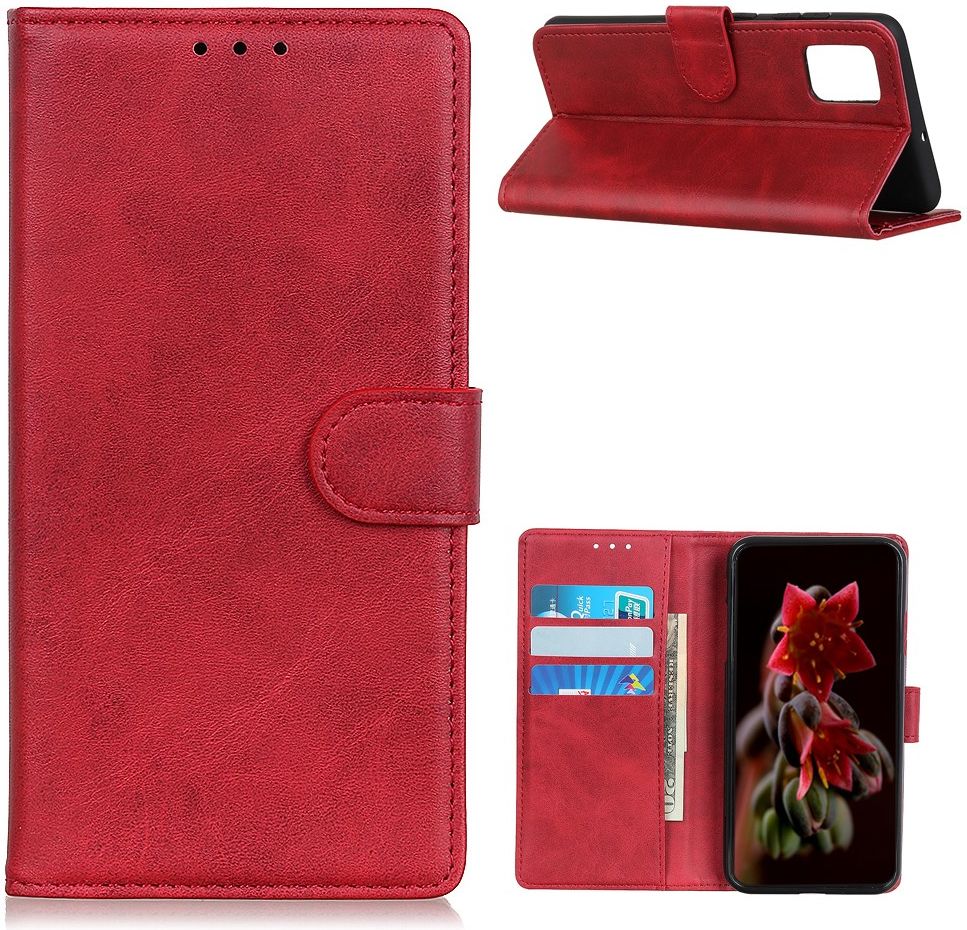 Oppo Reno 4 Pro 4G Portemonnee Stand Hoesje Book Case Rood afbeelding 3
