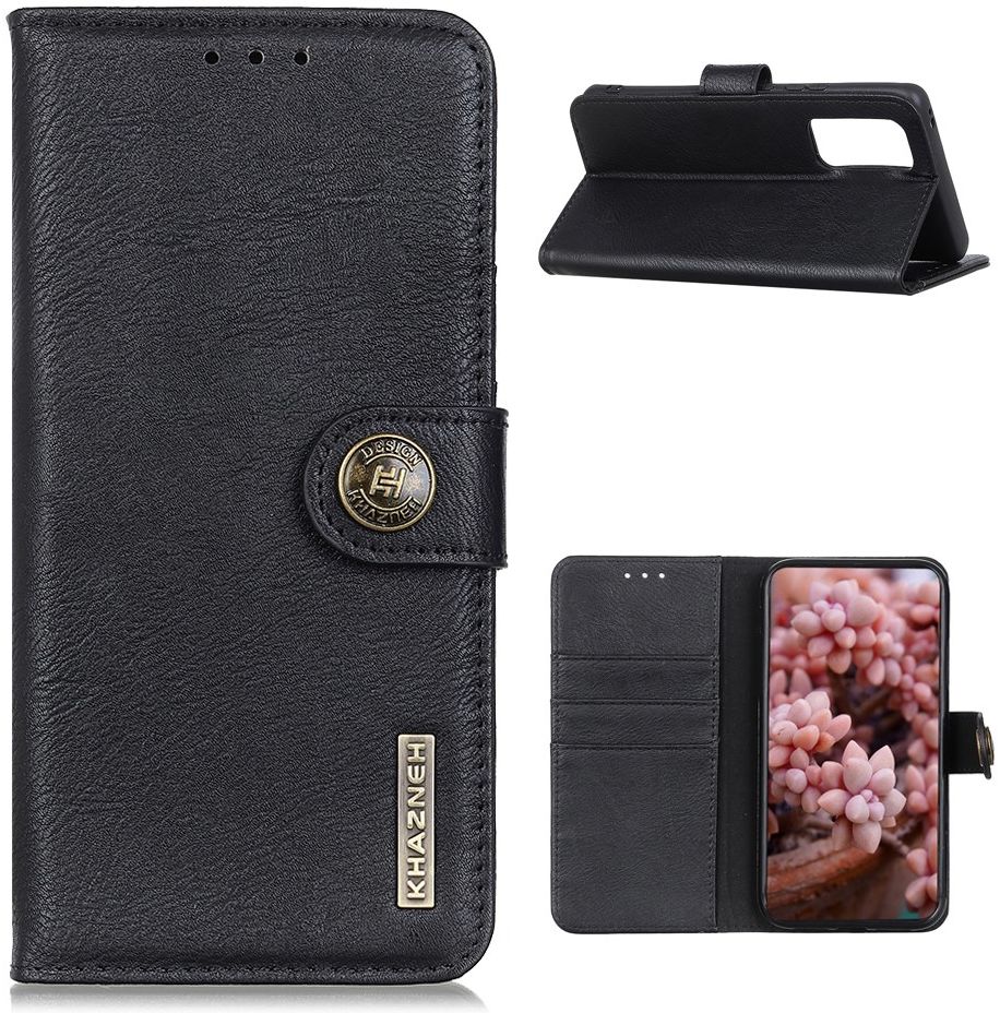 Oppo Reno4 5G Hoesje Retro Wallet Book Case Zwart afbeelding 2