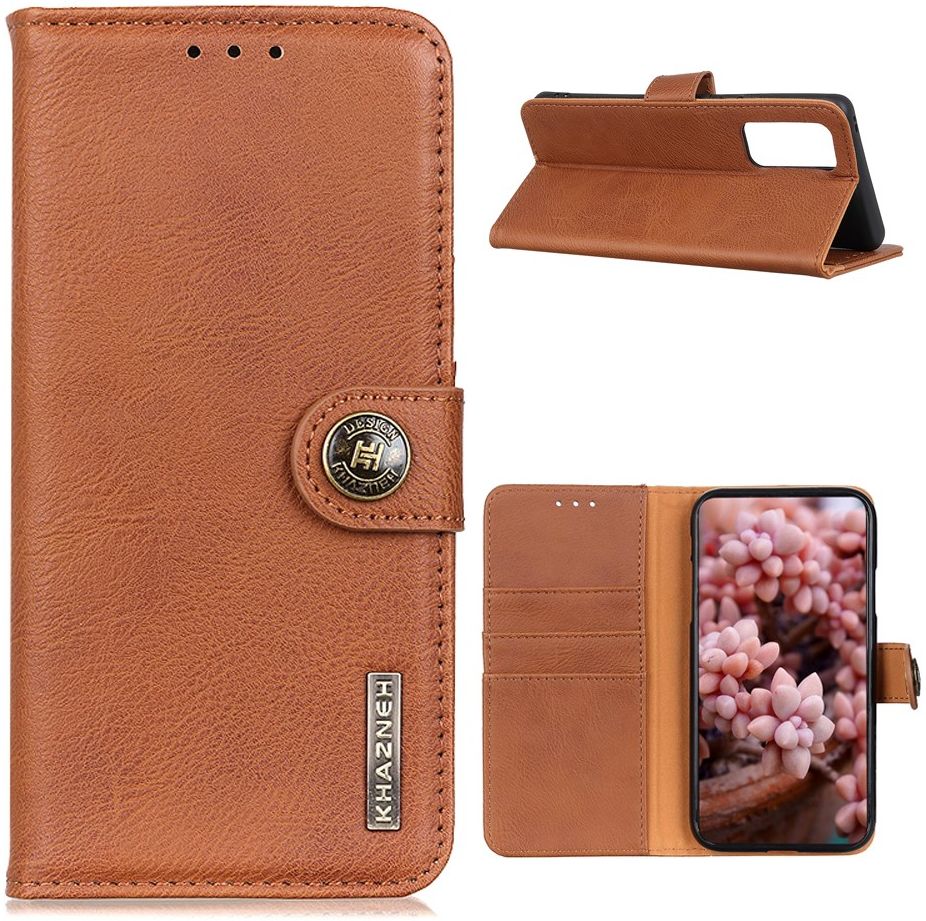 Oppo Reno4 5G Hoesje Retro Wallet Book Case Bruin afbeelding 2