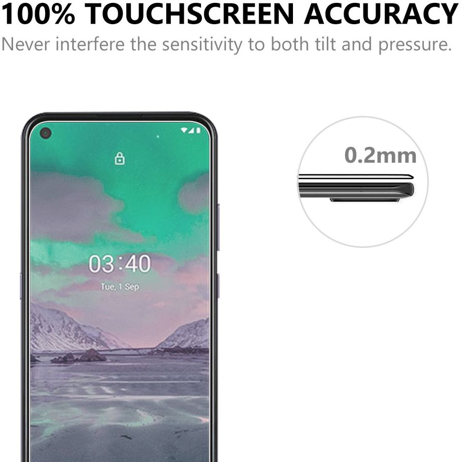Nokia 3.4 Screenprotector 2.5D Arc Edge Tempered Glass afbeelding 7