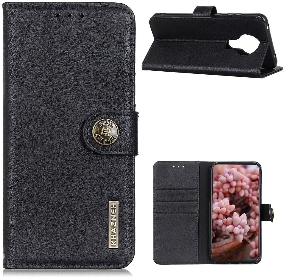 Nokia 3.4 Hoesje Retro Wallet Book Case Zwart afbeelding 2