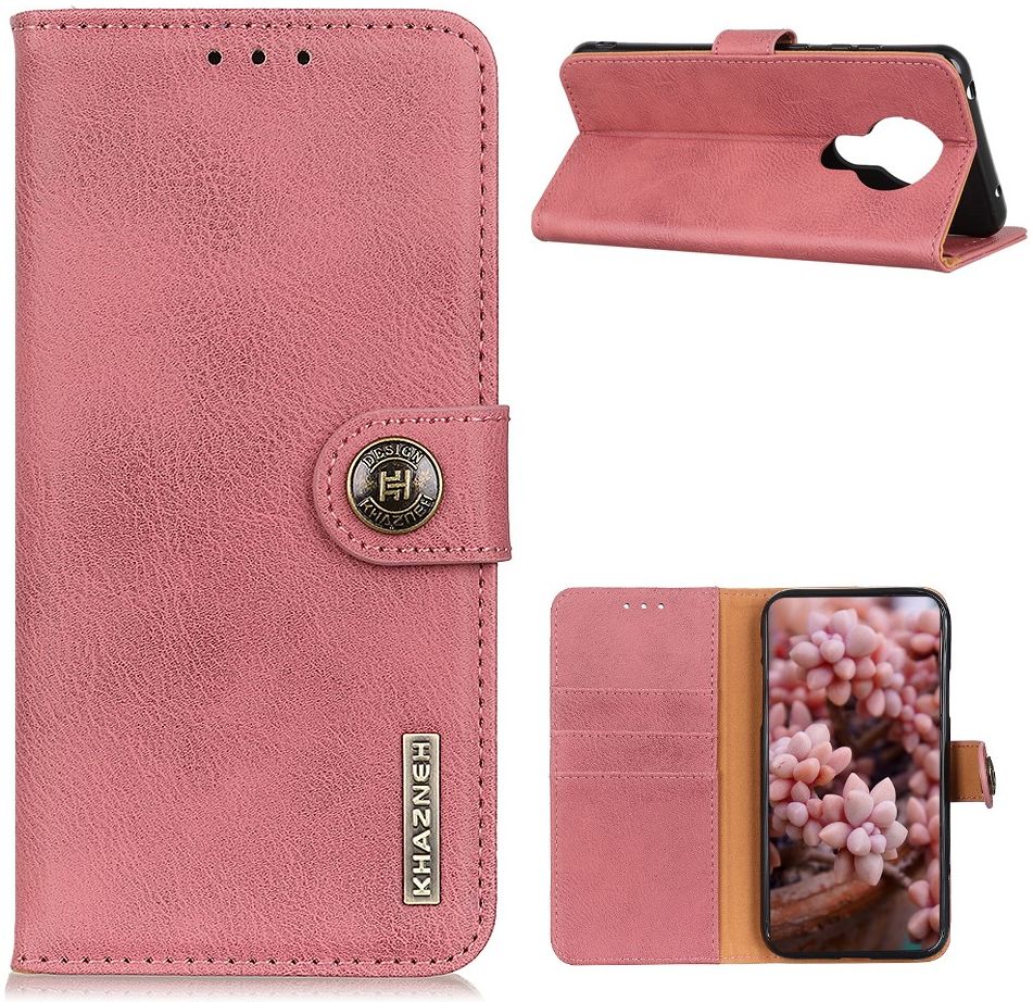 Nokia 3.4 Hoesje Retro Wallet Book Case Roze afbeelding 2