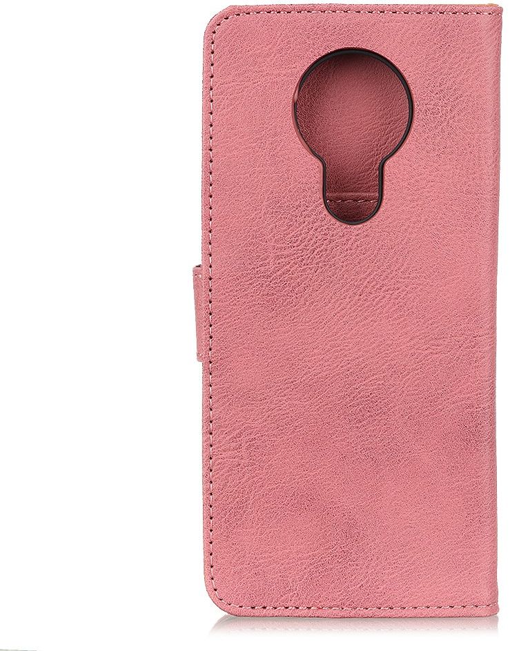 Nokia 3.4 Hoesje Retro Wallet Book Case Roze afbeelding 3