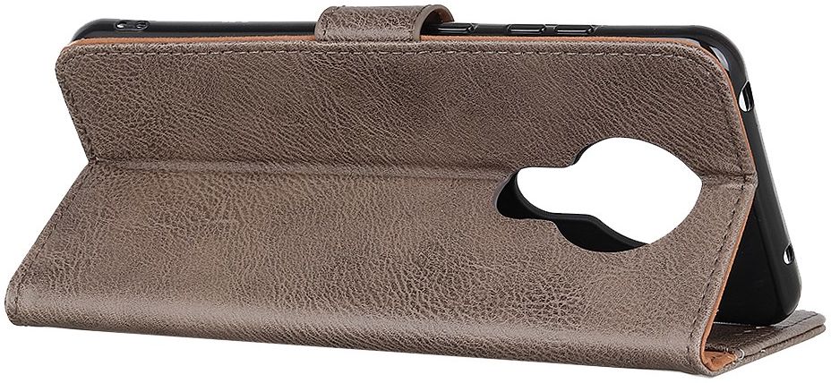 Nokia 3.4 Hoesje Retro Wallet Book Case Grijs afbeelding 5