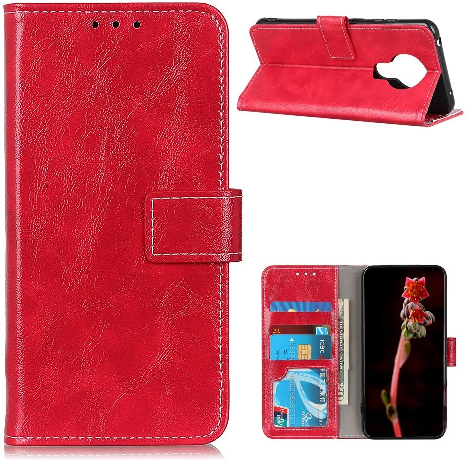 Nokia 3.4 Portemonnee Stand Hoesje Rood afbeelding 3