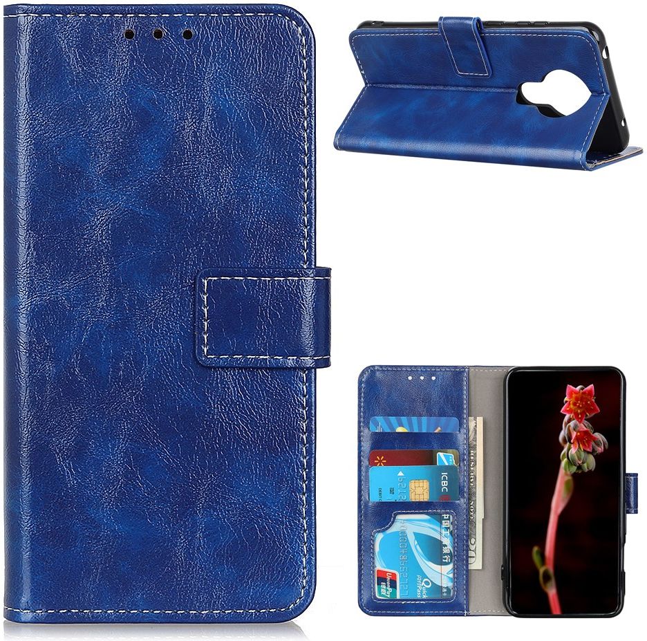 Nokia 3.4 Portemonnee Stand Hoesje Blauw afbeelding 3