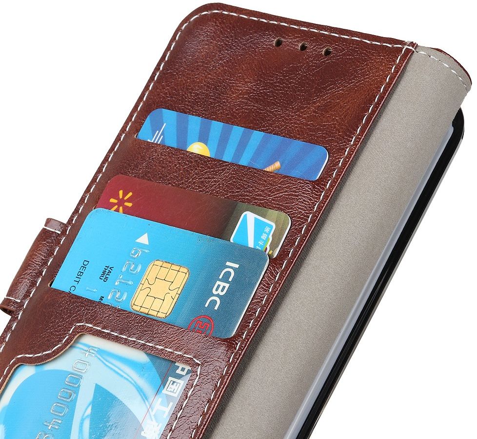 Nokia 3.4 Portemonnee Stand Hoesje Bruin afbeelding 8