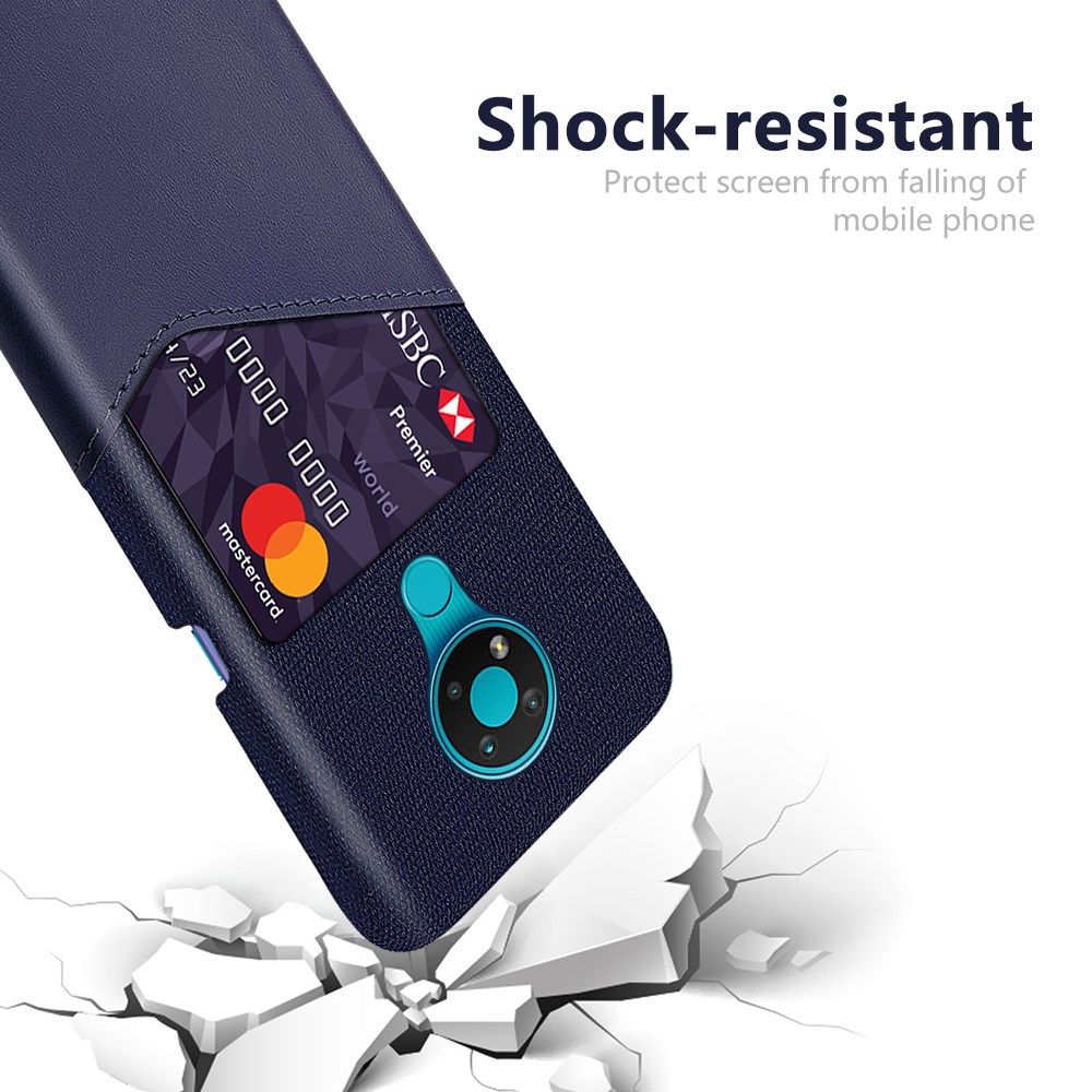 Nokia 3.4 Hoesje met Kaartsleuf Back Cover Donker Blauw afbeelding 4