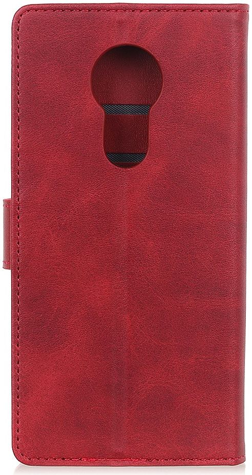 Nokia 3.4 Hoesje Book Case Kunst Leer Rood afbeelding 3