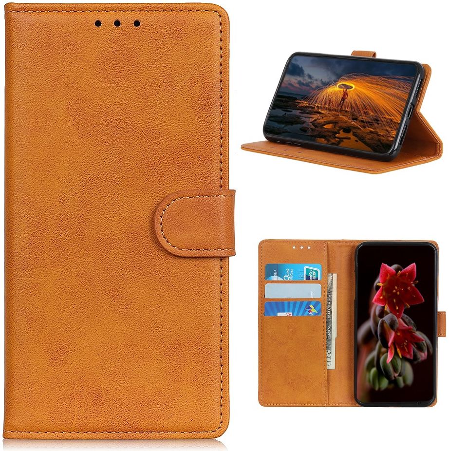 Nokia 3.4 Hoesje Book Case Kunst Leer Bruin afbeelding 12