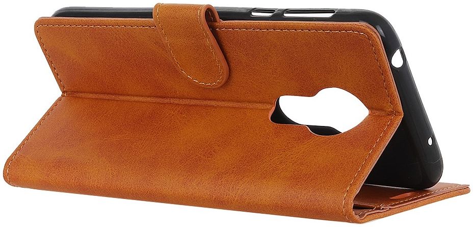 Nokia 3.4 Hoesje Book Case Kunst Leer Bruin afbeelding 4
