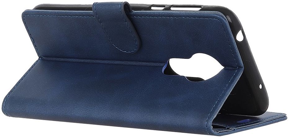 Nokia 3.4 Hoesje Book Case Kunst Leer Blauw afbeelding 4