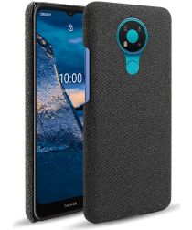 Nokia 3.4 Stof Textuur Back Cover Zwart