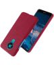 Nokia 3.4 Stof Textuur Back Cover Rood