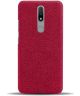 Nokia 2.4 Hoesje Stoffen Back Cover Rood