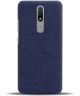 Nokia 2.4 Hoesje Stoffen Back Cover Blauw