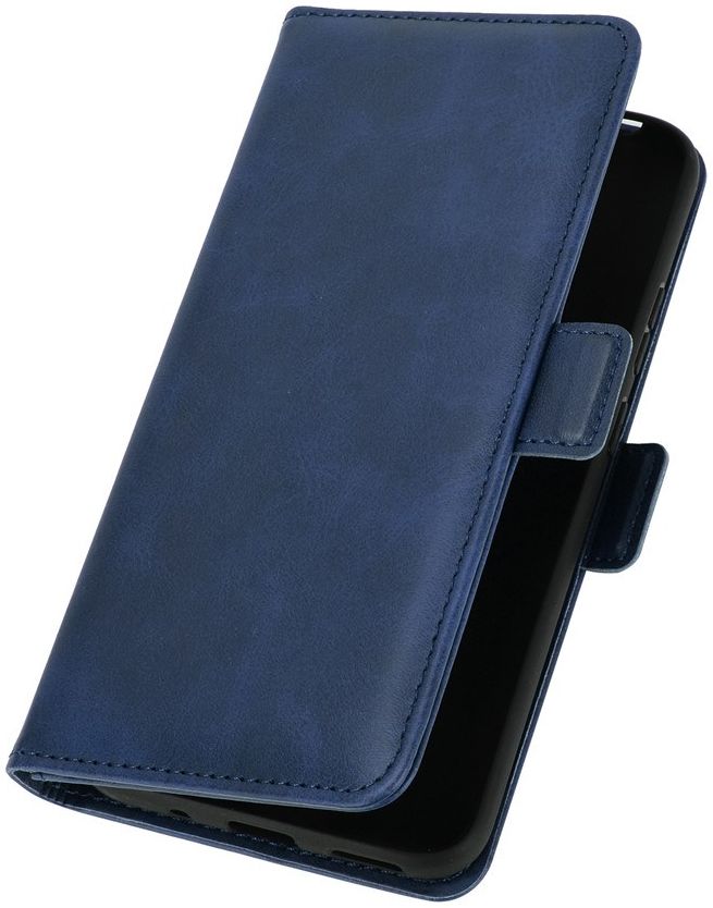 Nokia 3.4 Hoesje Portemonnee met Dubbele Magneet Sluiting Blauw afbeelding 2