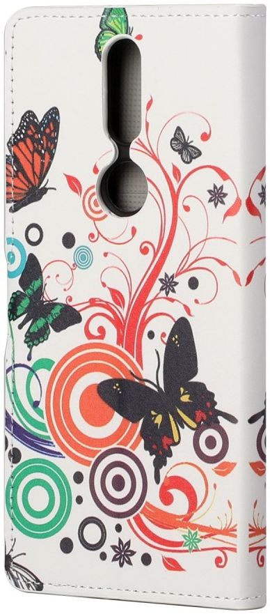 Nokia 2.4 Book Case Hoesje Wallet Met Vlinders Print afbeelding 2