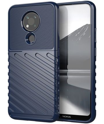 Nokia 3.4 Twill Thunder Texture Back Cover Blauw Hoesjes