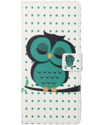 Nokia 3.4 Hoesje Portemonnee Book Case met Uil Print