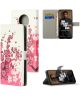 Nokia 3.4 Hoesje Portemonnee Book Case met Blossom Print