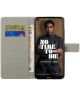 Nokia 3.4 Hoesje Portemonnee Book Case met Uilen Print