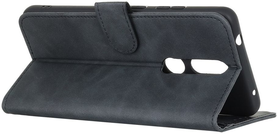 KHAZNEH Nokia 2.4 Hoesje Retro Wallet Book Case Zwart afbeelding 5