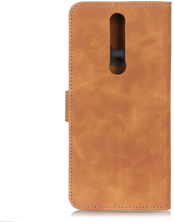 Nokia 2.4 Hoesje Retro Wallet Book Case Bruin afbeelding 3